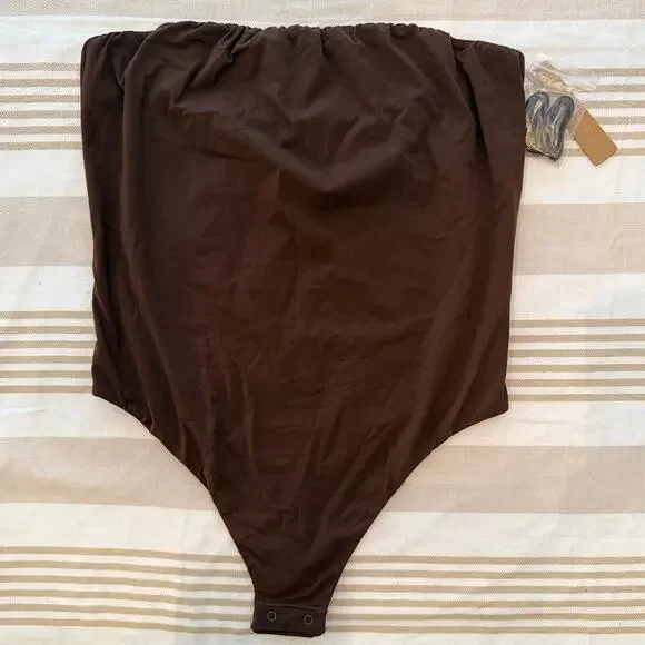 Skims NWT | Cocoa Fits Everybody strapless stretch-jersey bodysuit | size XL - Picture 1 of 6